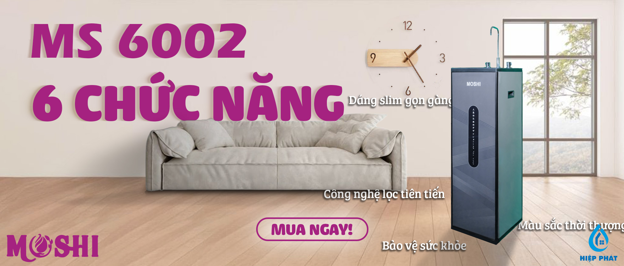 Máy lọc nước đa chức năng MOSHI MS 6002